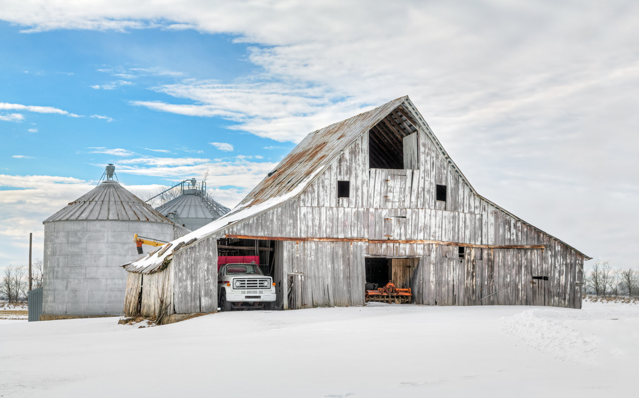 Winter White Barn