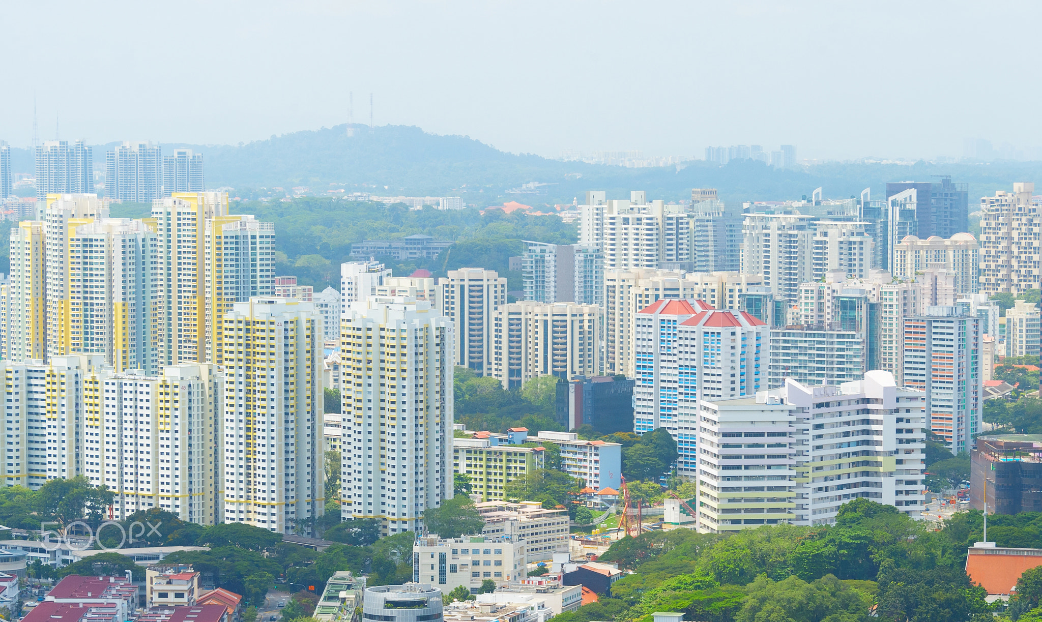 Singapore living district apartment buildings