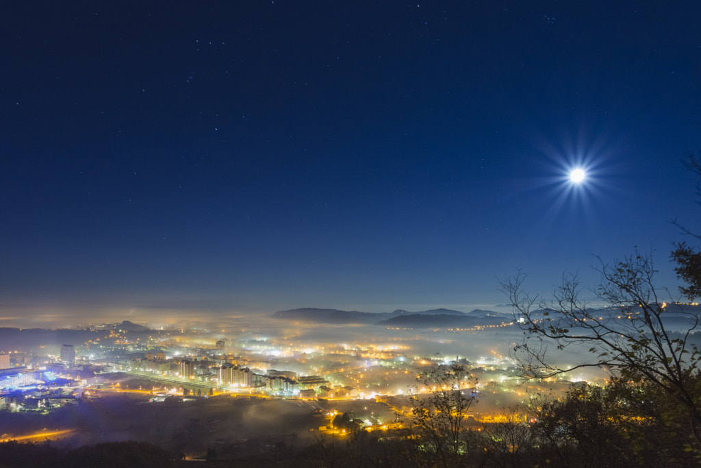 City Fog Moonlight by Jure Batagelj on 500px.com