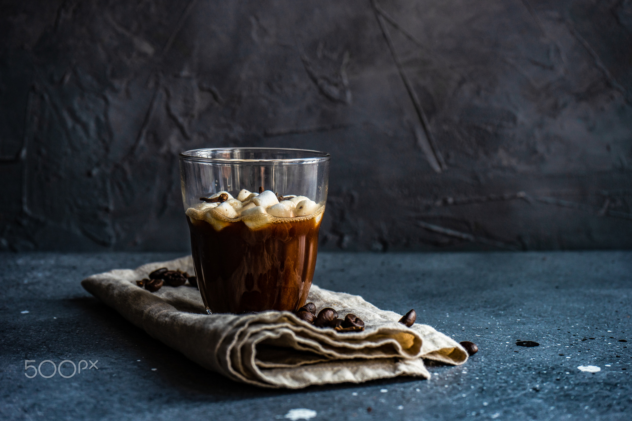 Coffee with marshmallow 