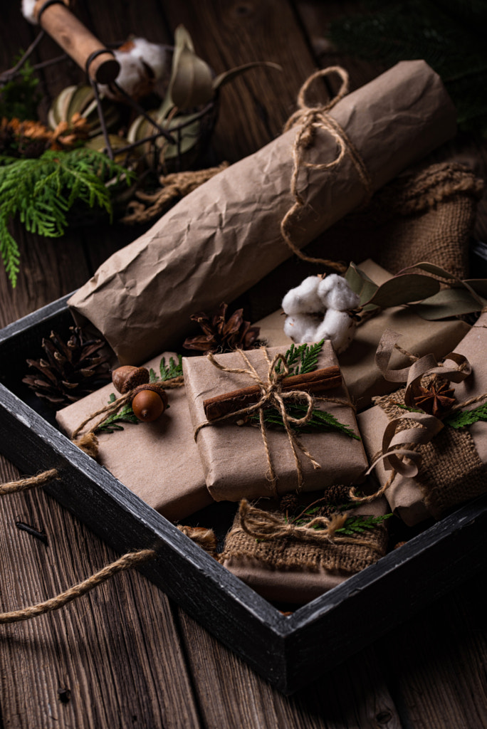 Christmas gift boxes in craft paper by Yuliya Furman on 500px.com