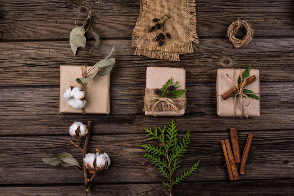 Christmas gift boxes in craft paper by Yuliya Furman on 500px.com