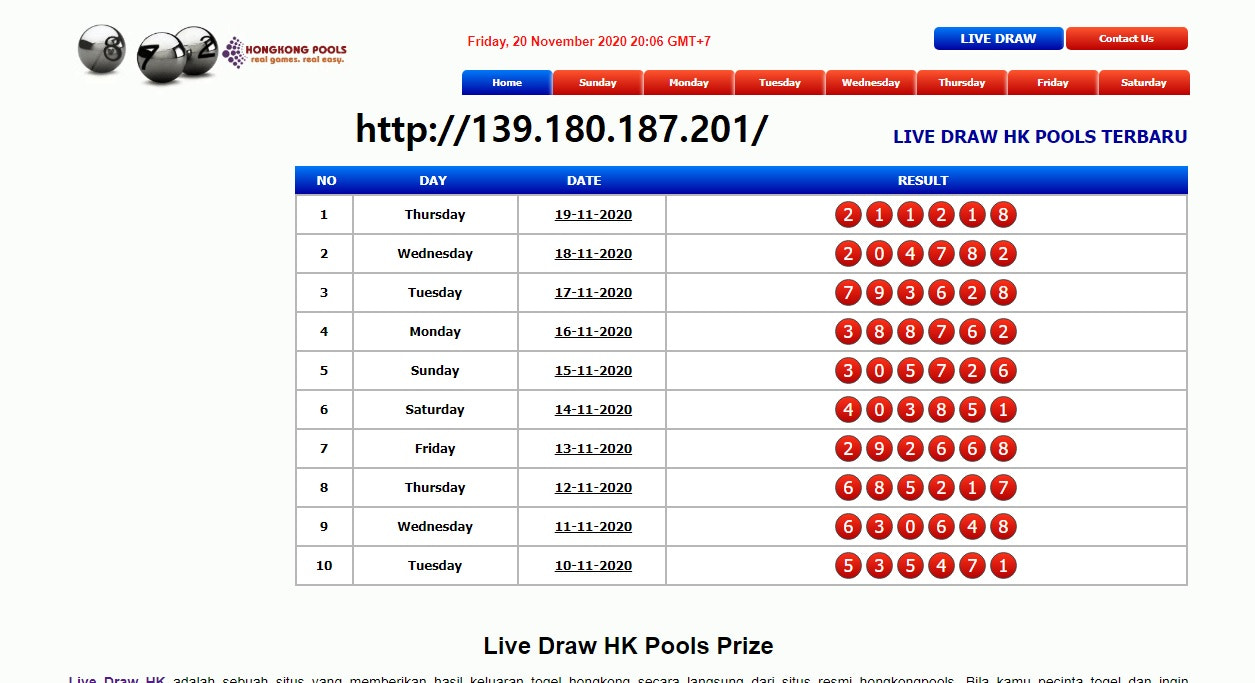 live draw hongkong