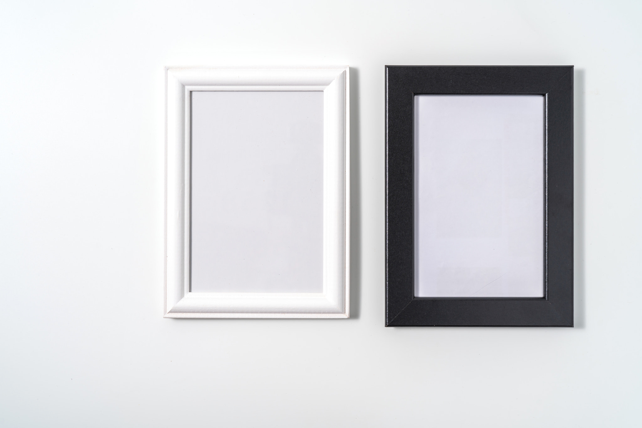 Photo frame portrait in white background