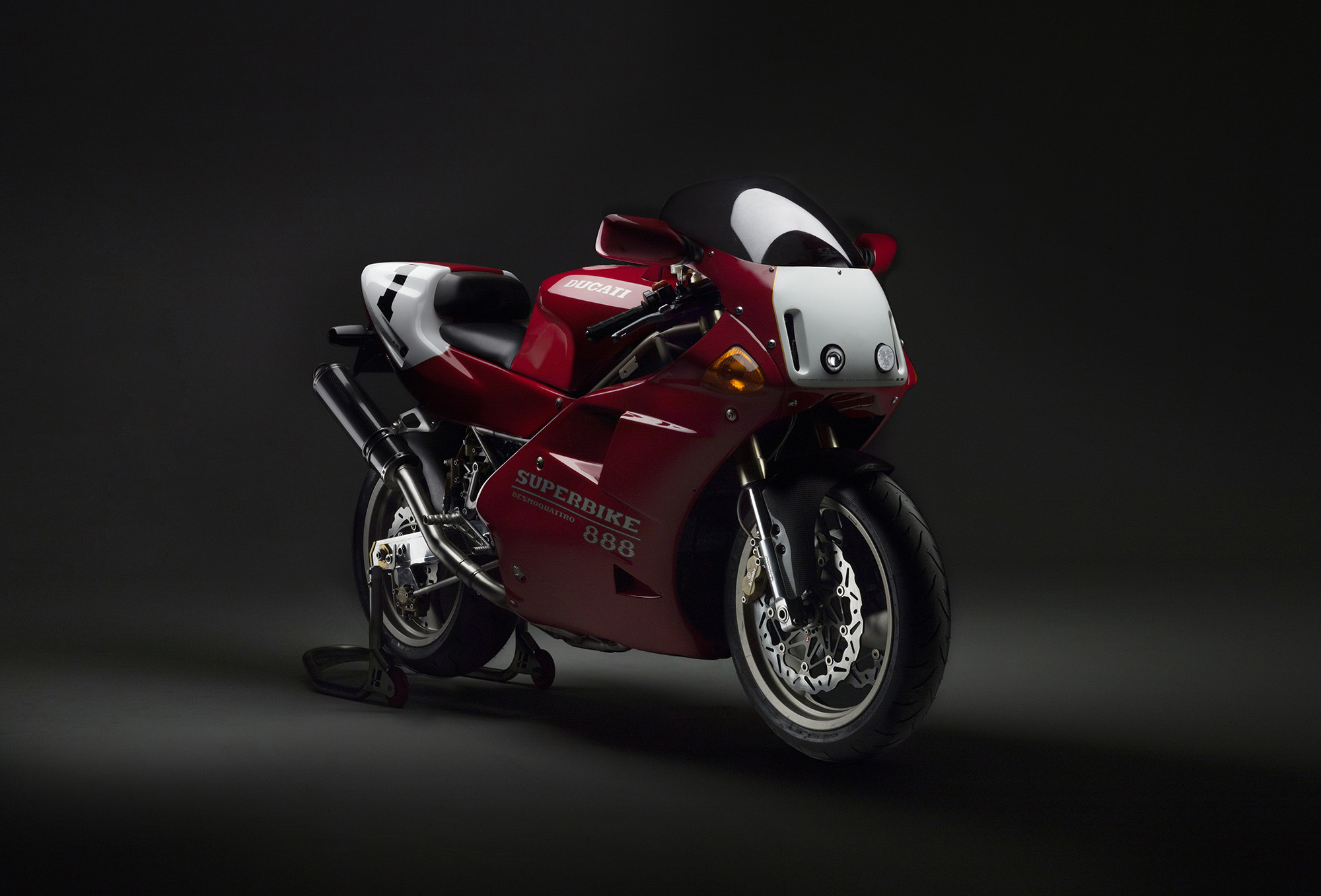 Ducati 888 motorcycle in studio