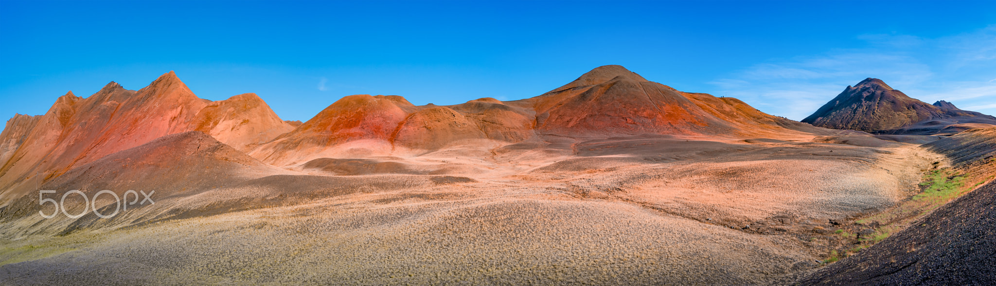 Highlands of Iceland, resembling Martian red planet landscape