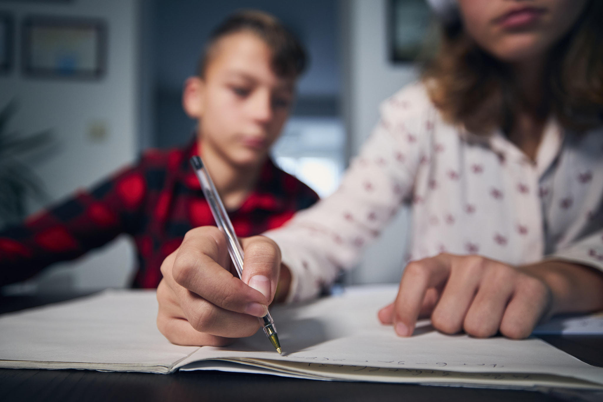 Children learning at home
