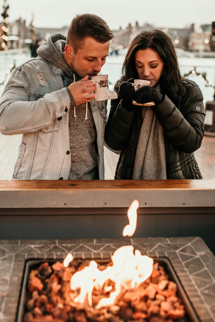 Couple at Ice Skating Rink by Kyle Kuhlman on 500px.com