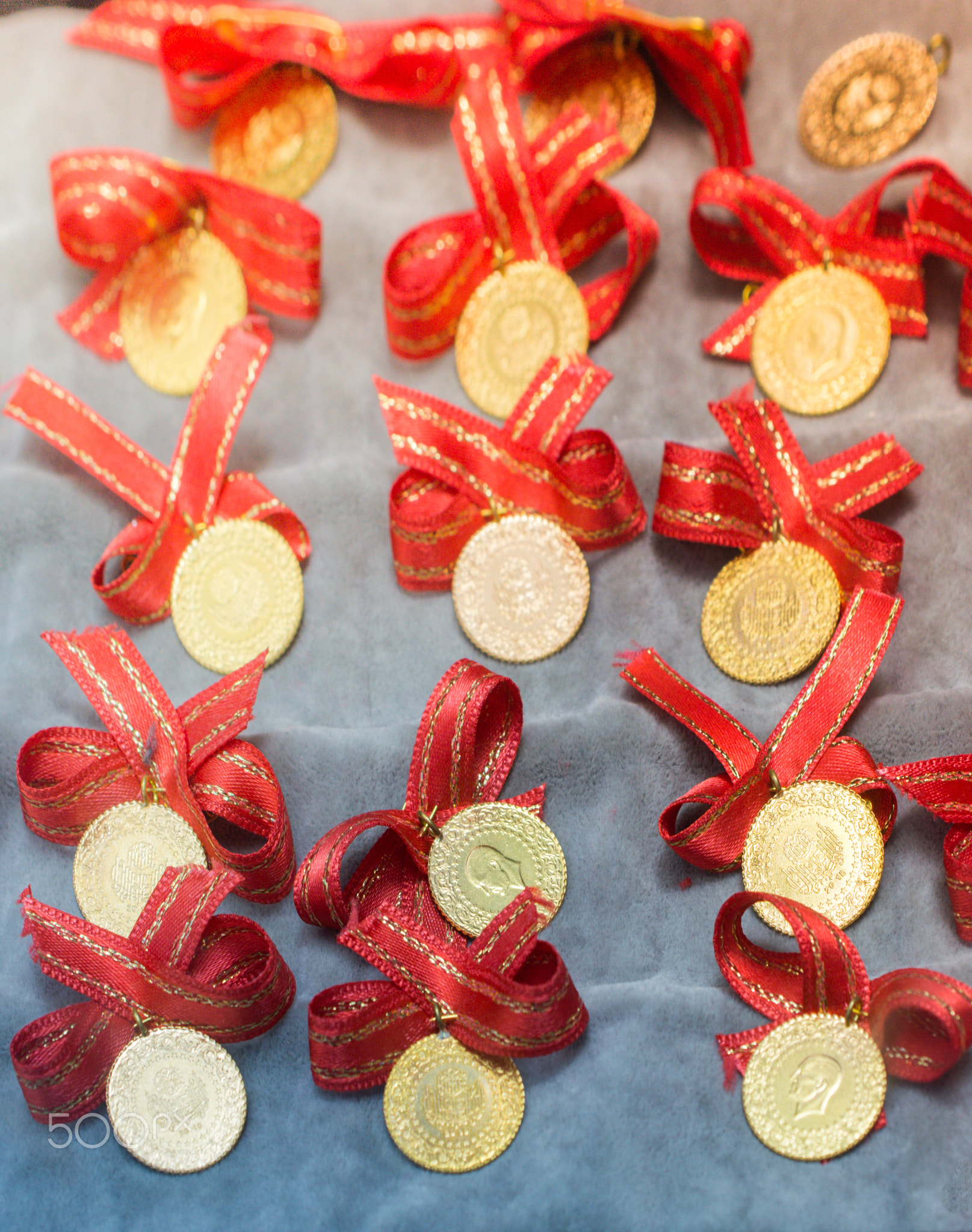 Turkish Gold Coins in view