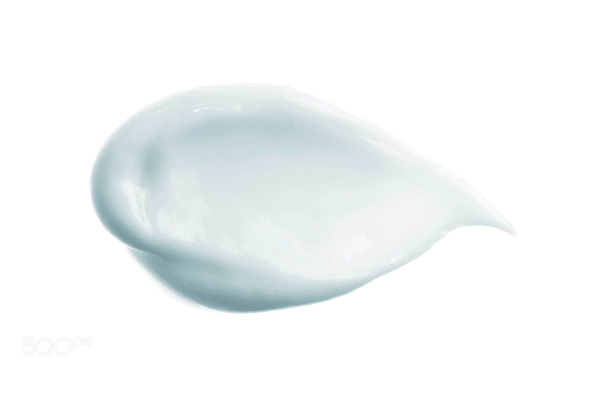 Facial hand cream smudge smear stroke isolated.
