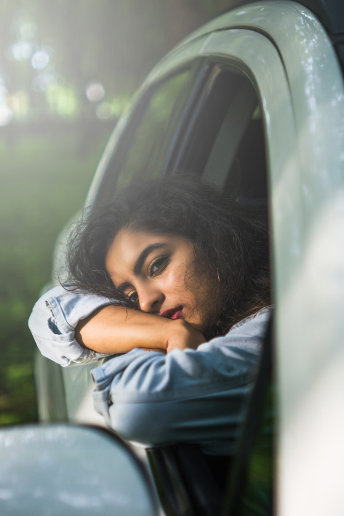 hot female model in car by Abhishek Vyas on 500px.com