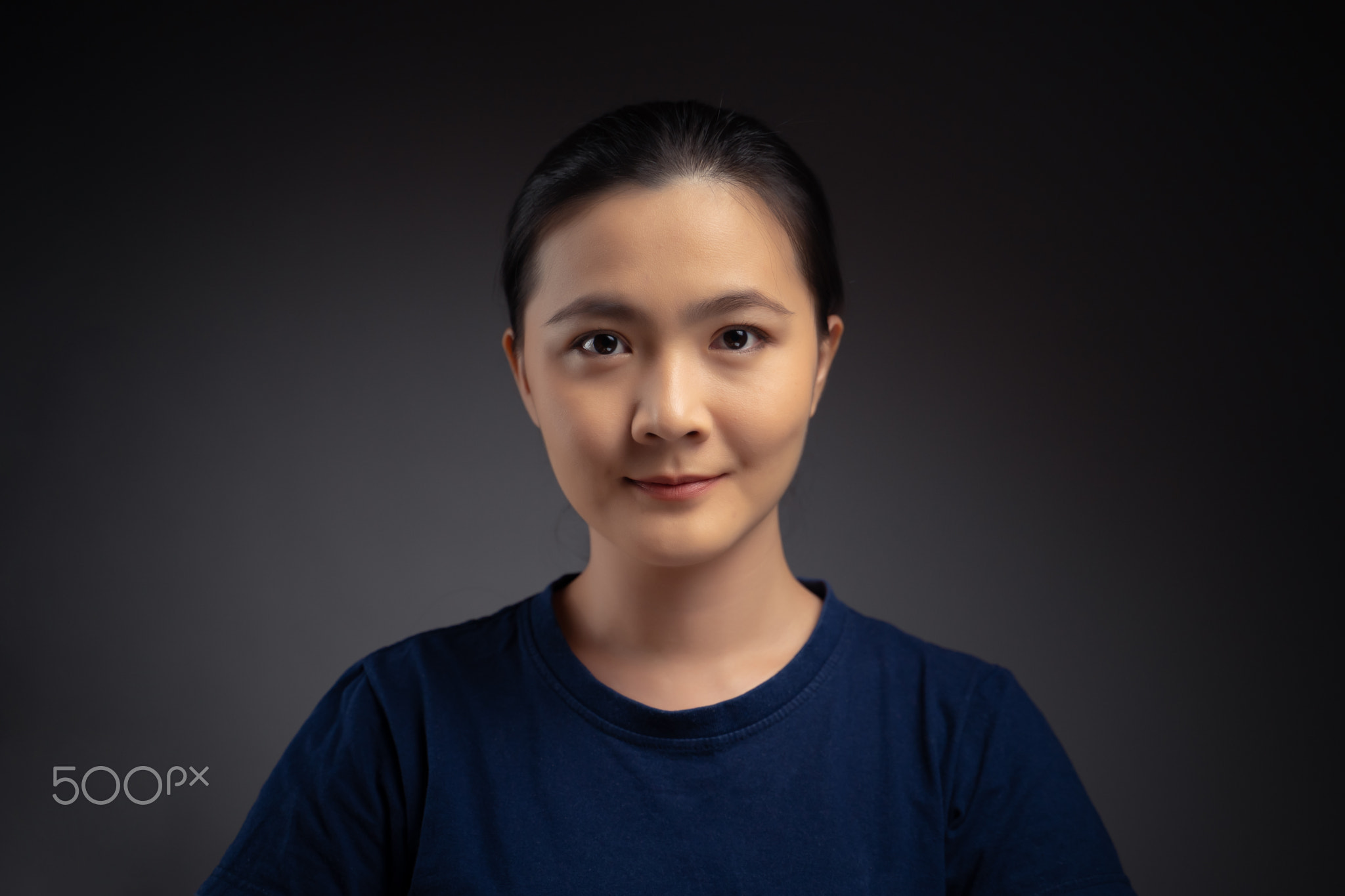 Close up shot of portrait Asian woman.