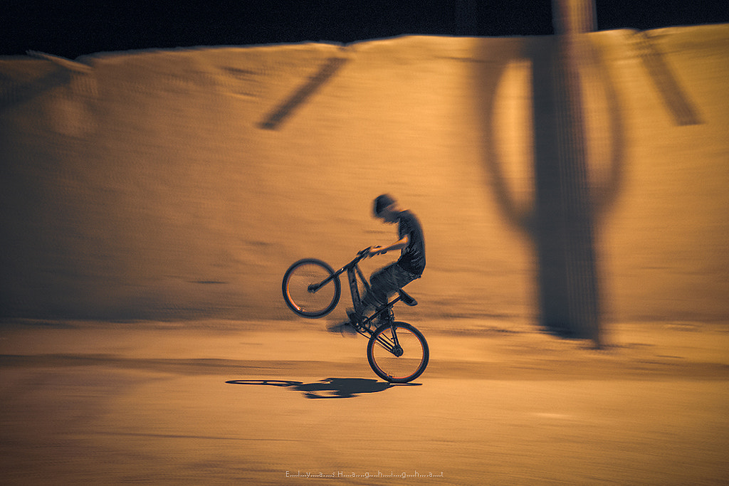 night cyclist by Elias Haghighat on 500px.com