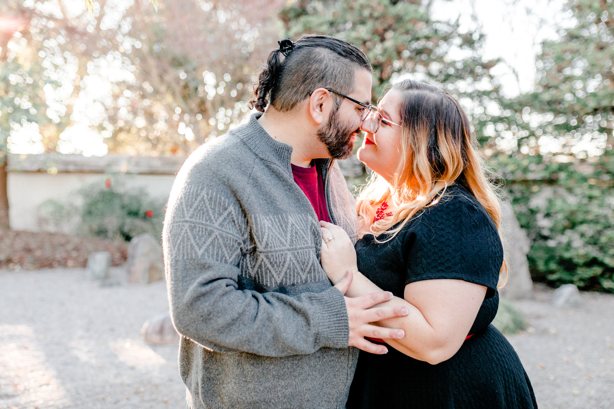 Christmas tree farm engagement