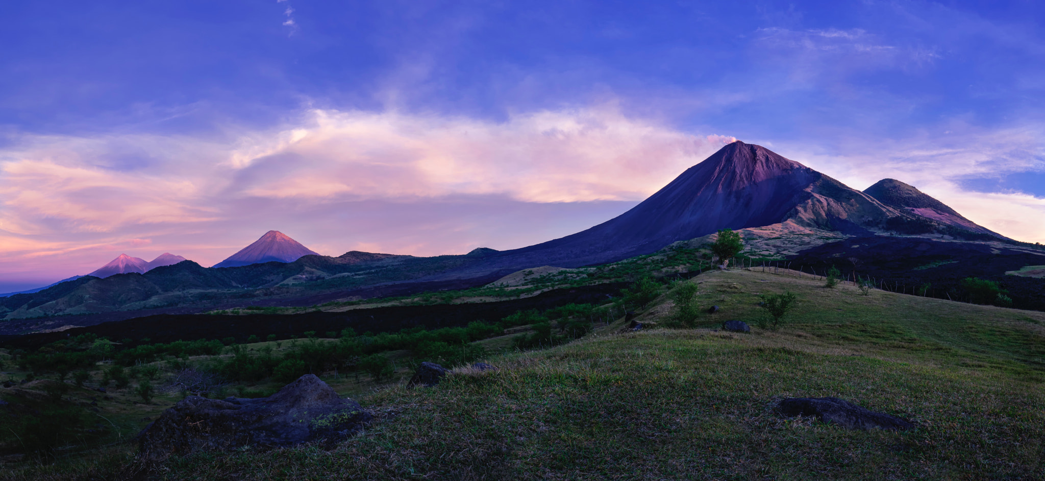 Sunrise in the volcanoes of Guatemala