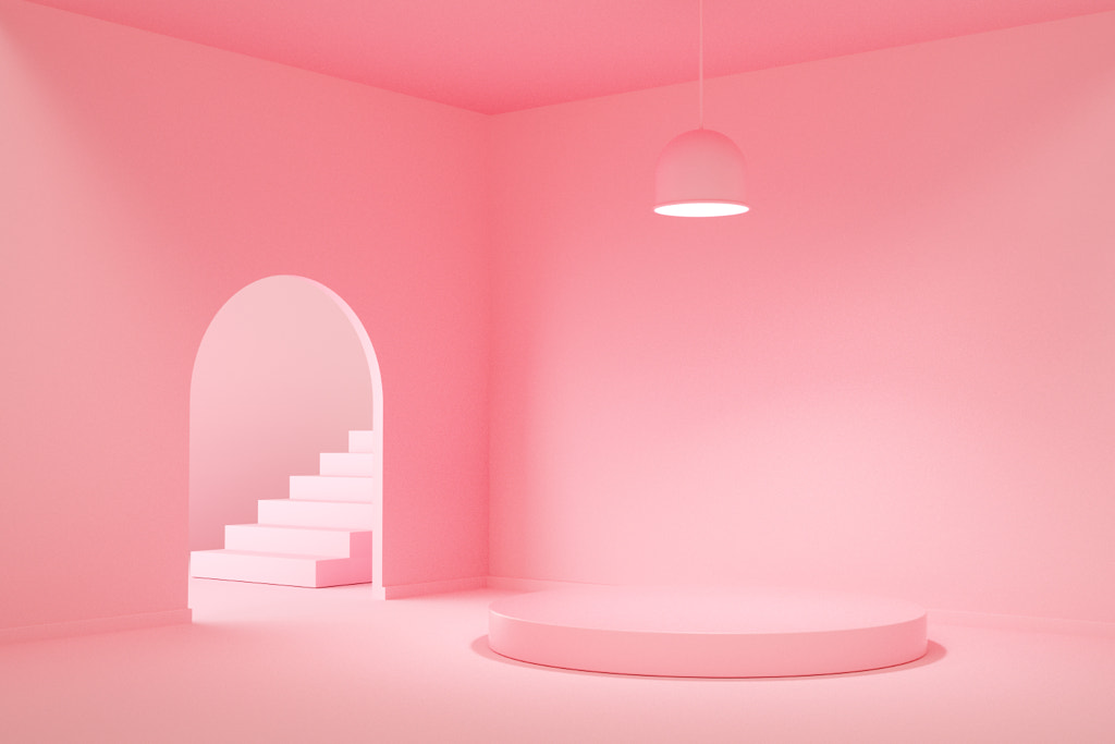 minimal scene template display for show product 3d render by Daniel Megias on 500px.com