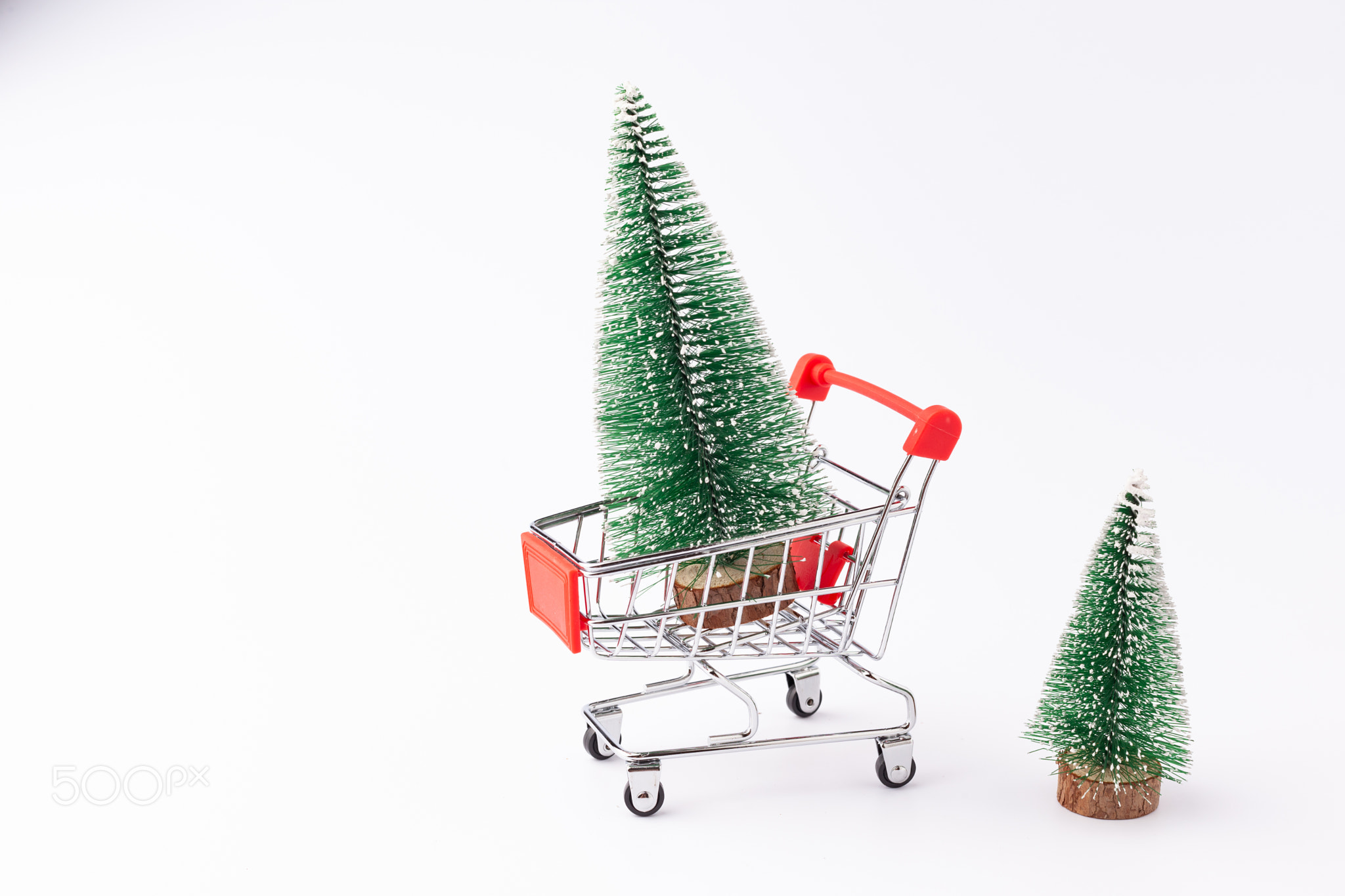 buying Christmas trees in supermarkets