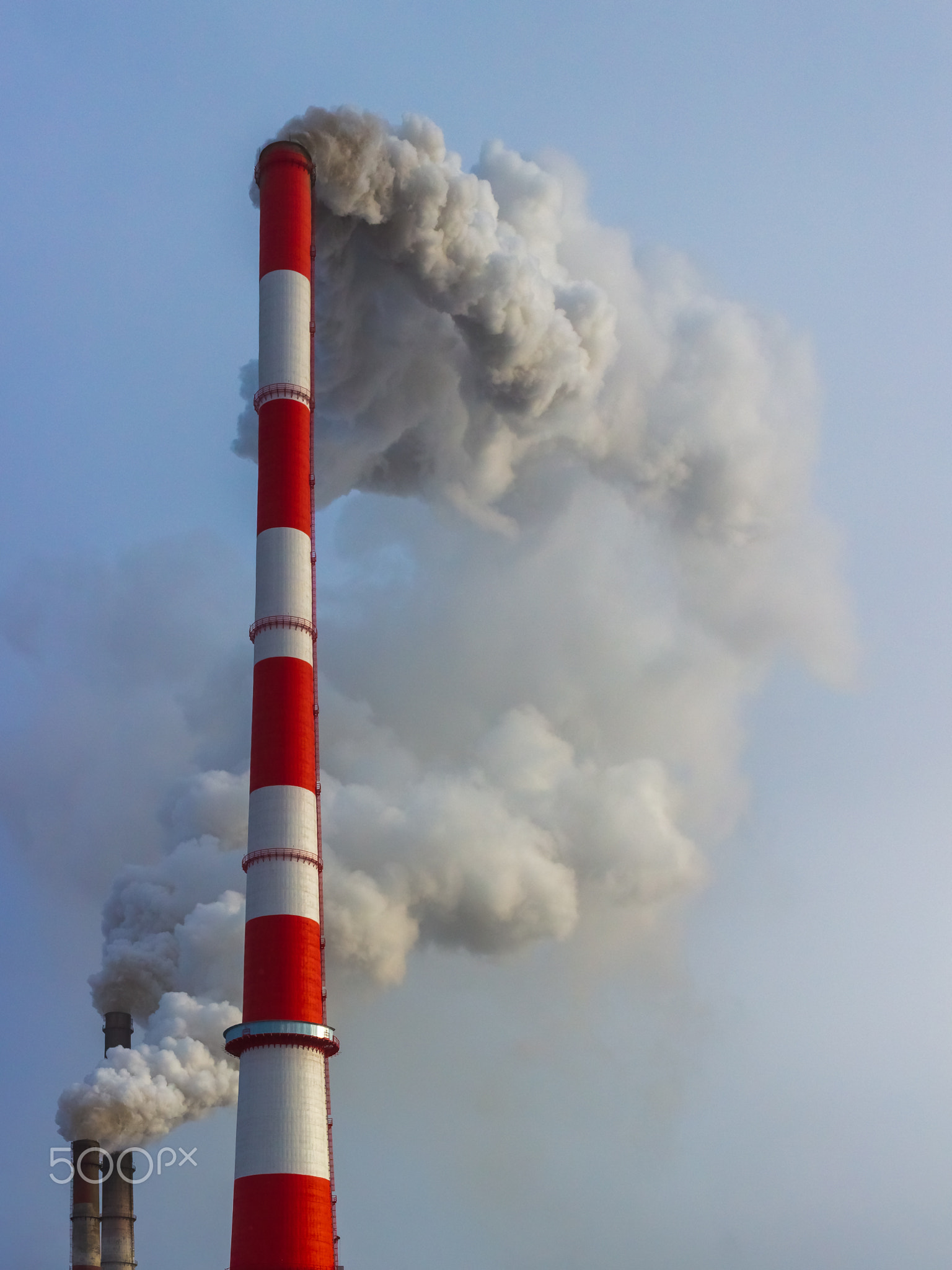 Industrial smoke from chimney