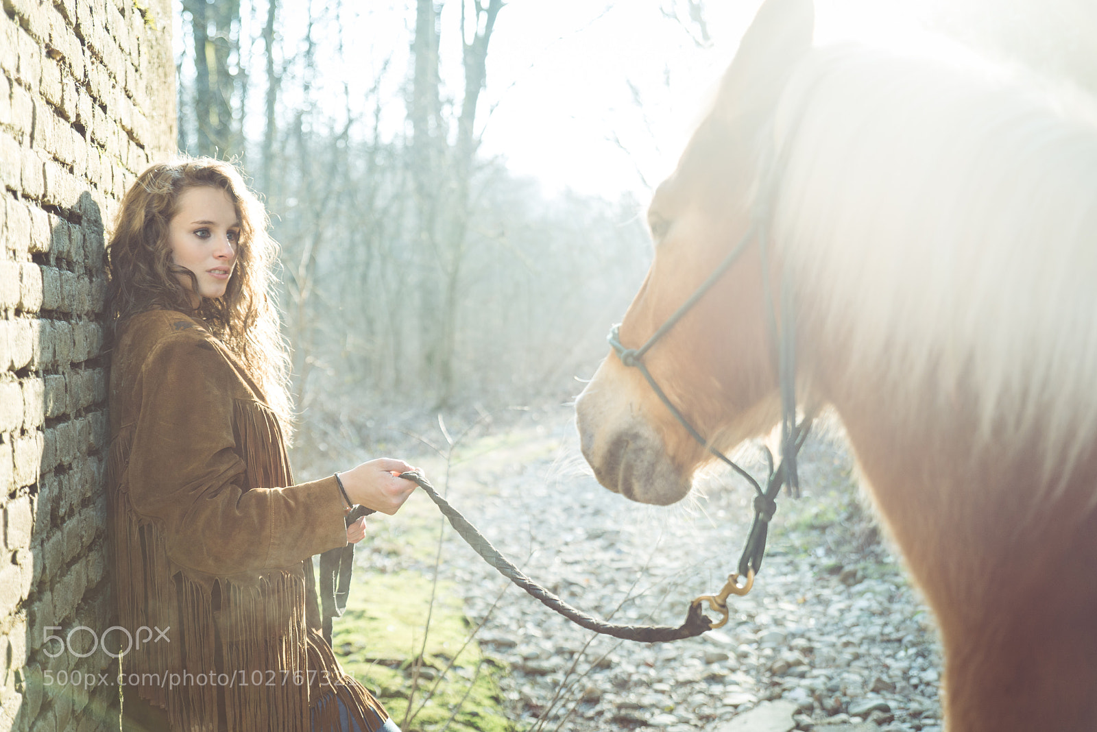 Nikon D610 sample photo. Woman and a horse photography