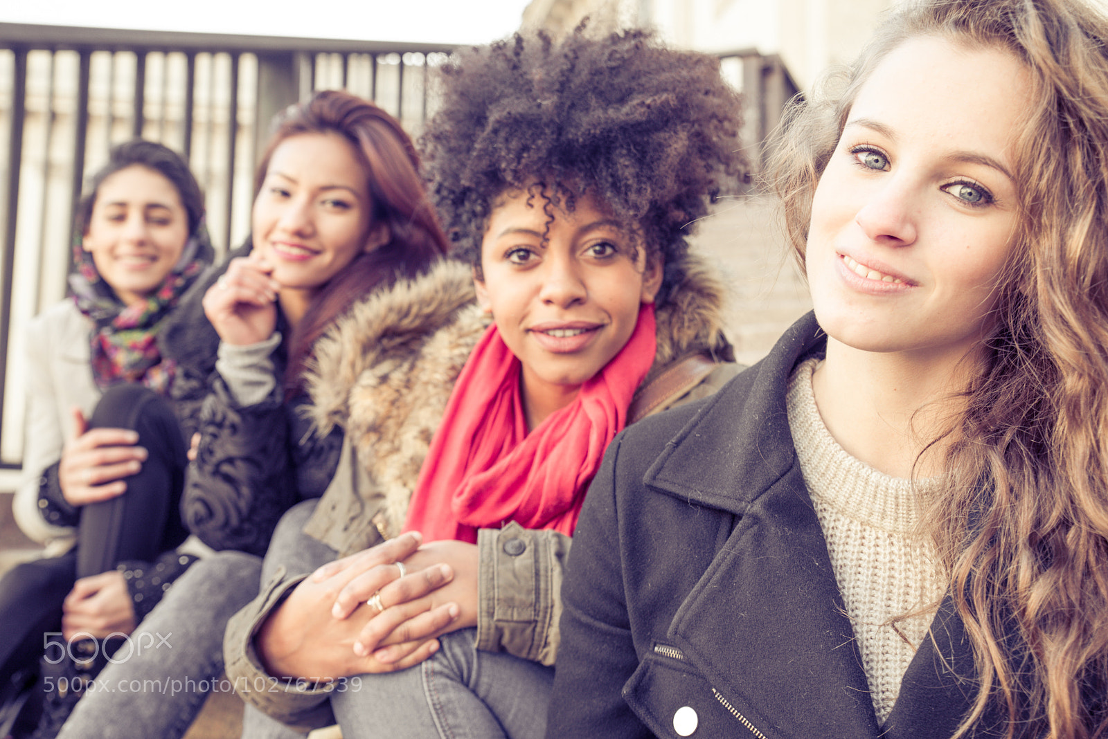 Nikon D610 sample photo. Four young beautiful girls photography