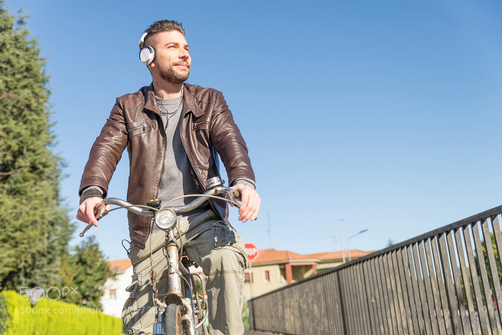 Nikon D610 sample photo. Man with bicycle walking photography