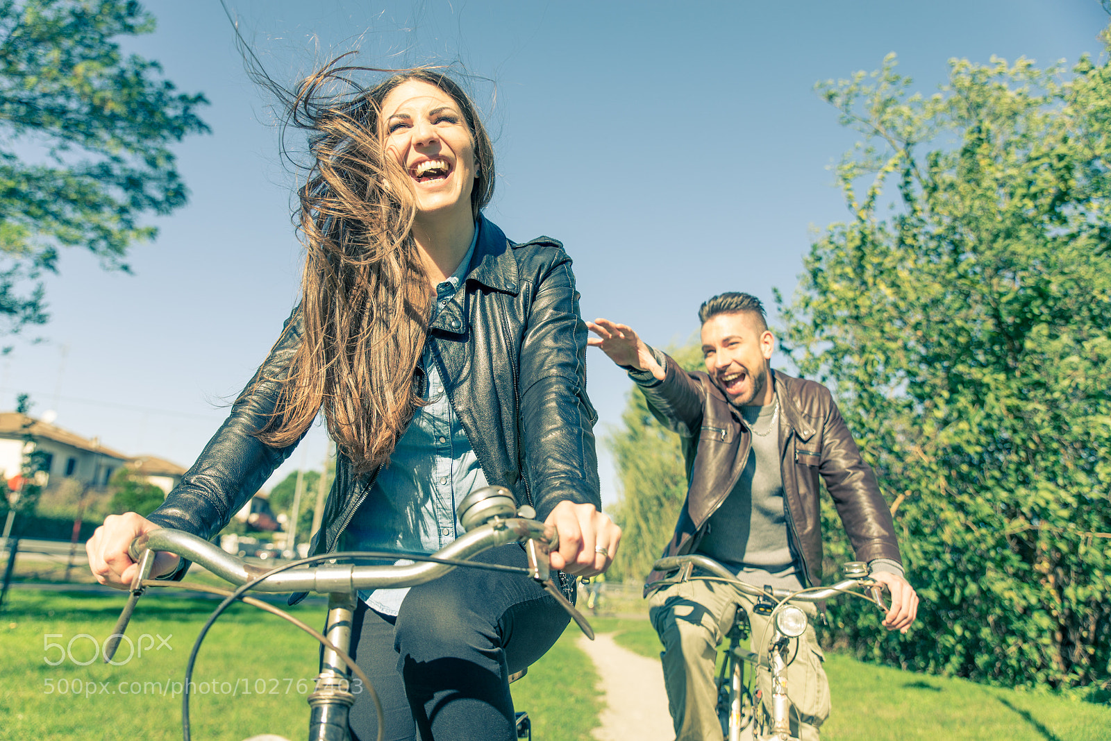 Nikon D610 sample photo. Couple riding on bikes photography