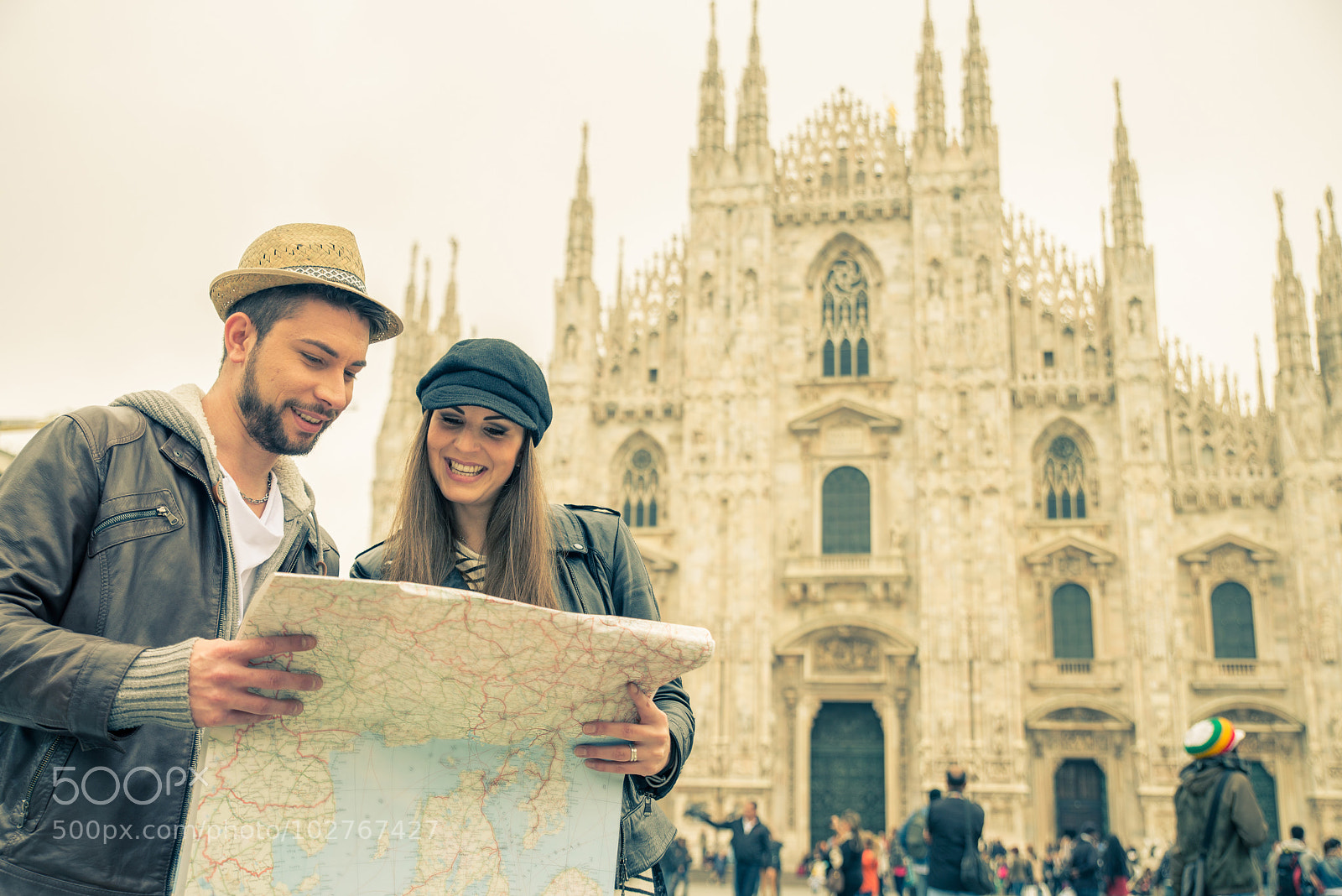 Nikon D610 sample photo. Tourists with city map photography