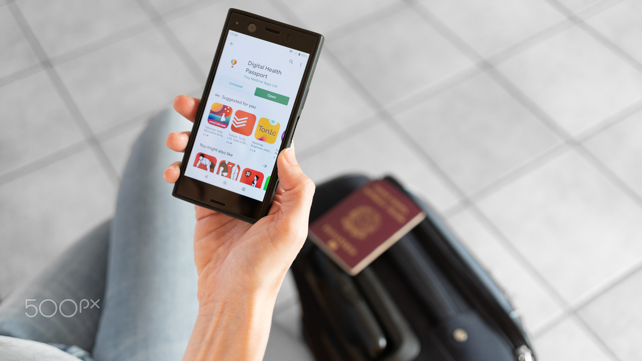Milan, Italy - 01 26 2020: Digital Health Passport app for smartphone