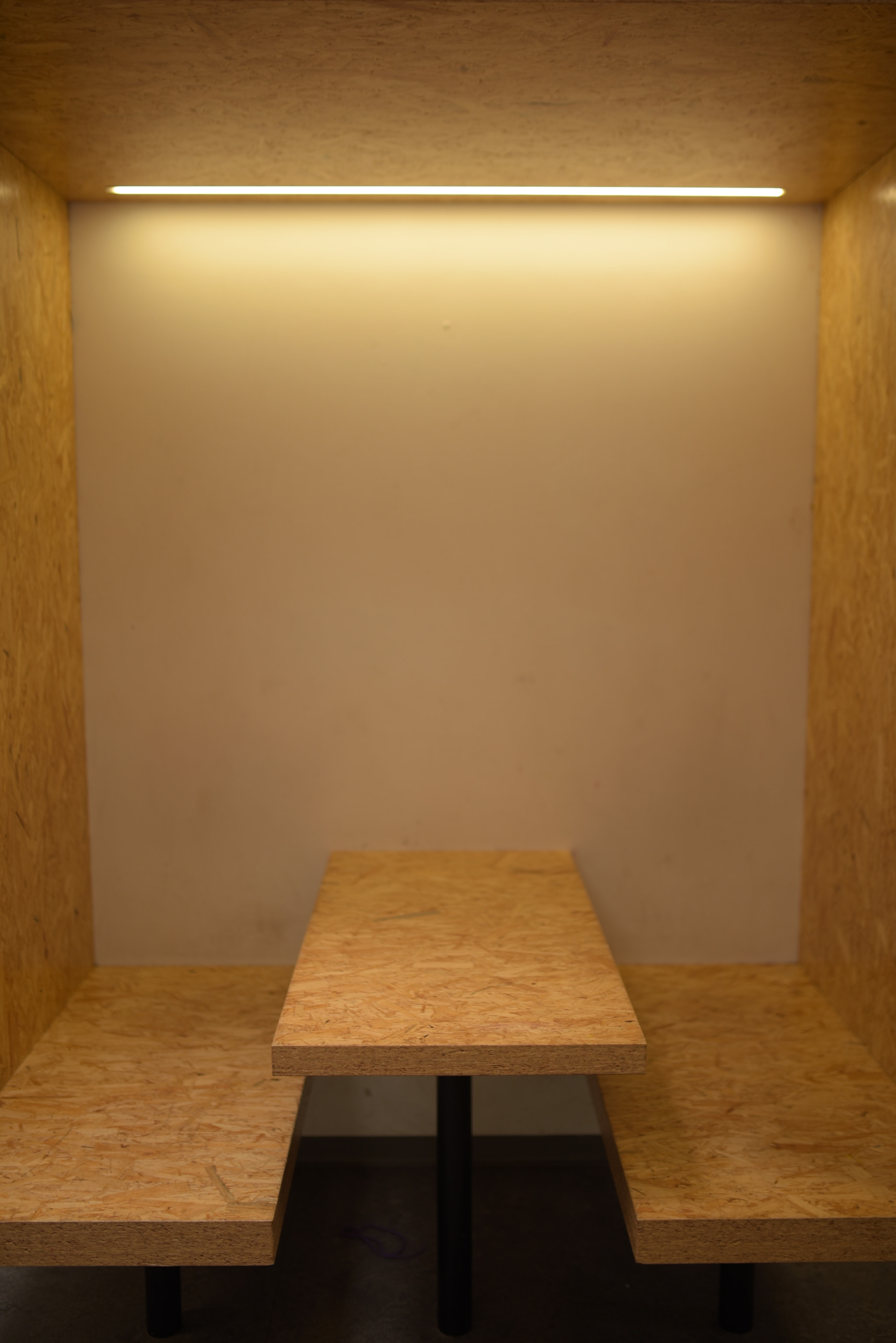 Small study room made of wood