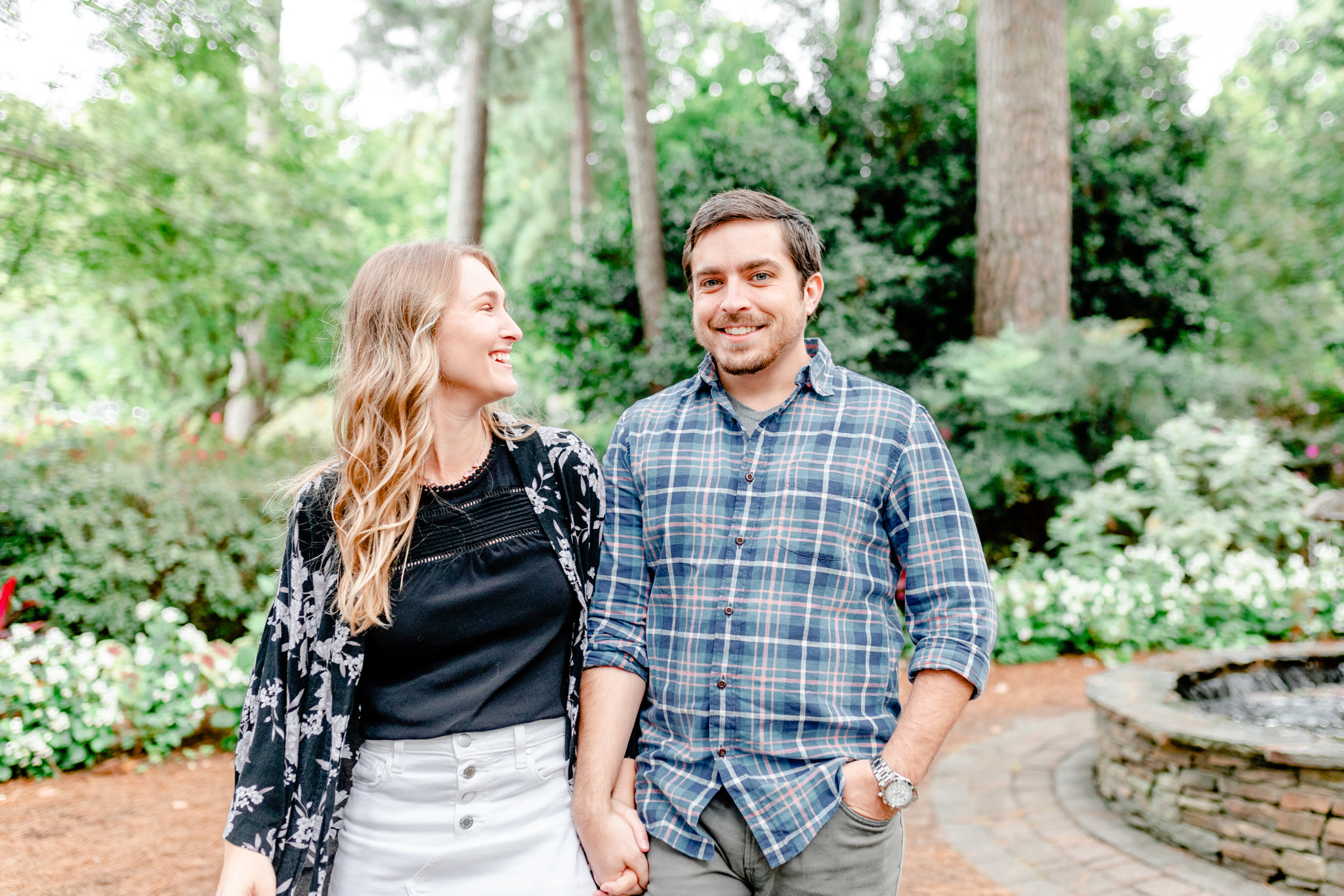 WRAL gardens engagement session