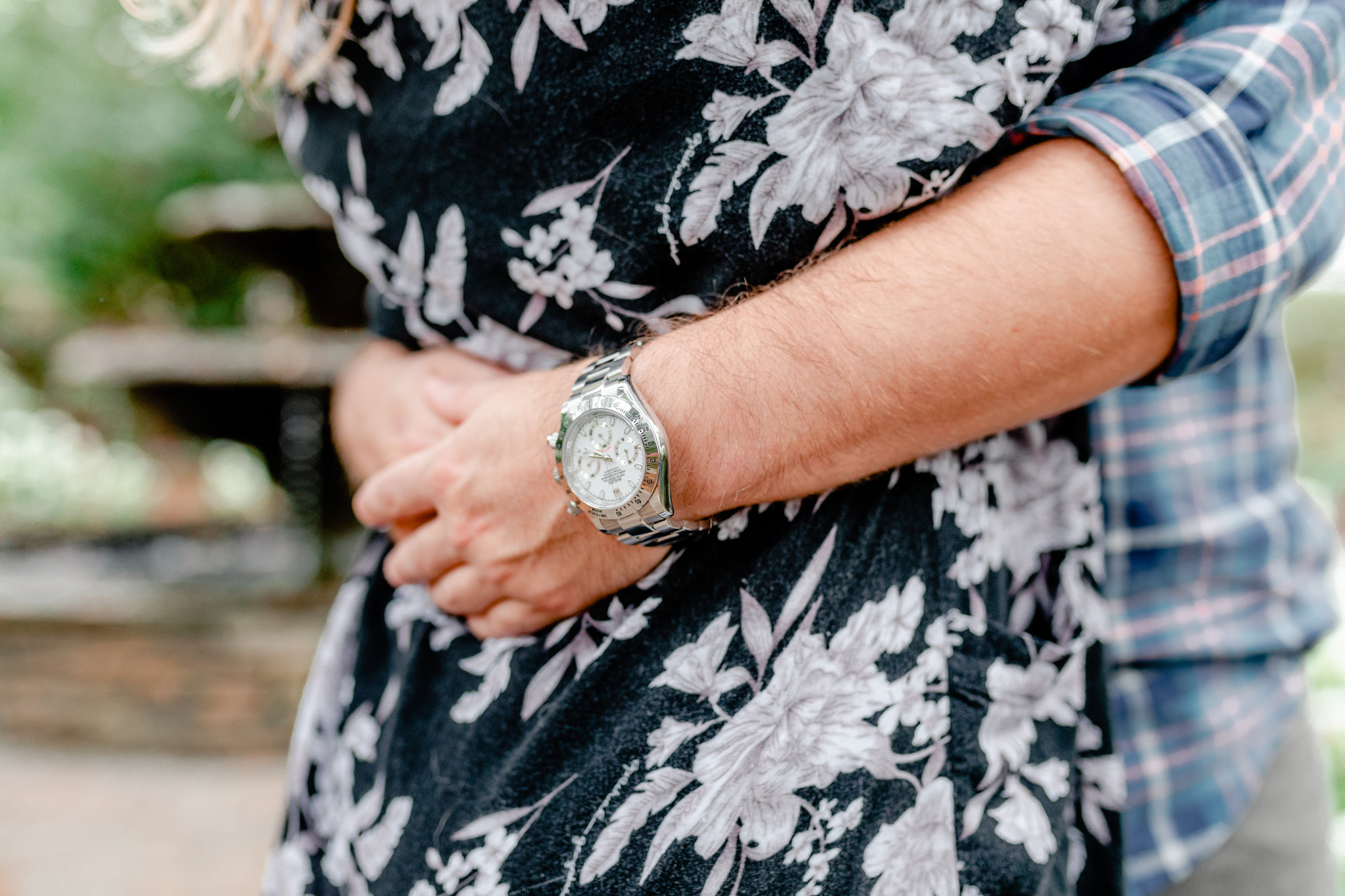 WRAL gardens engagement session