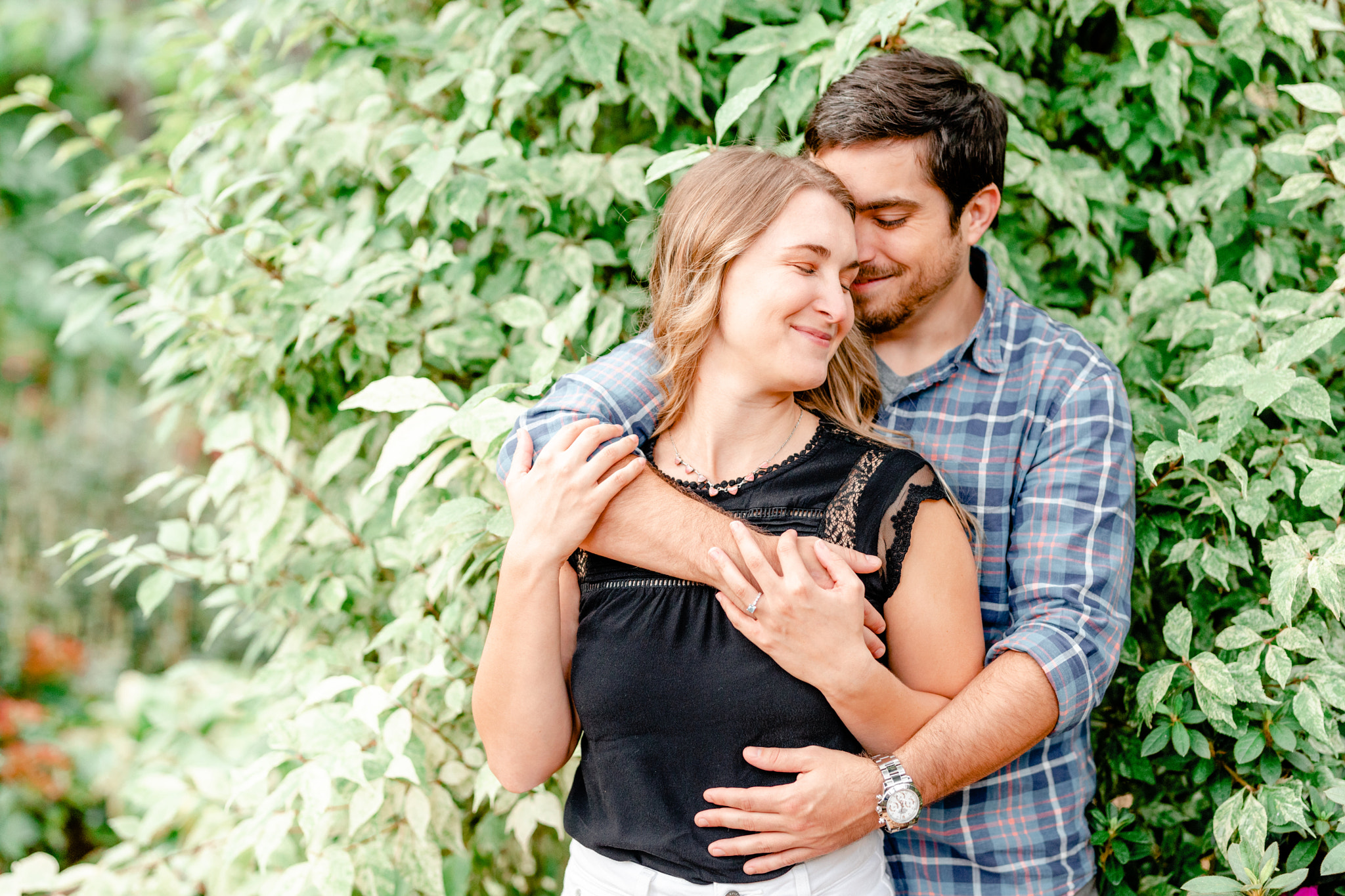 WRAL gardens engagement session