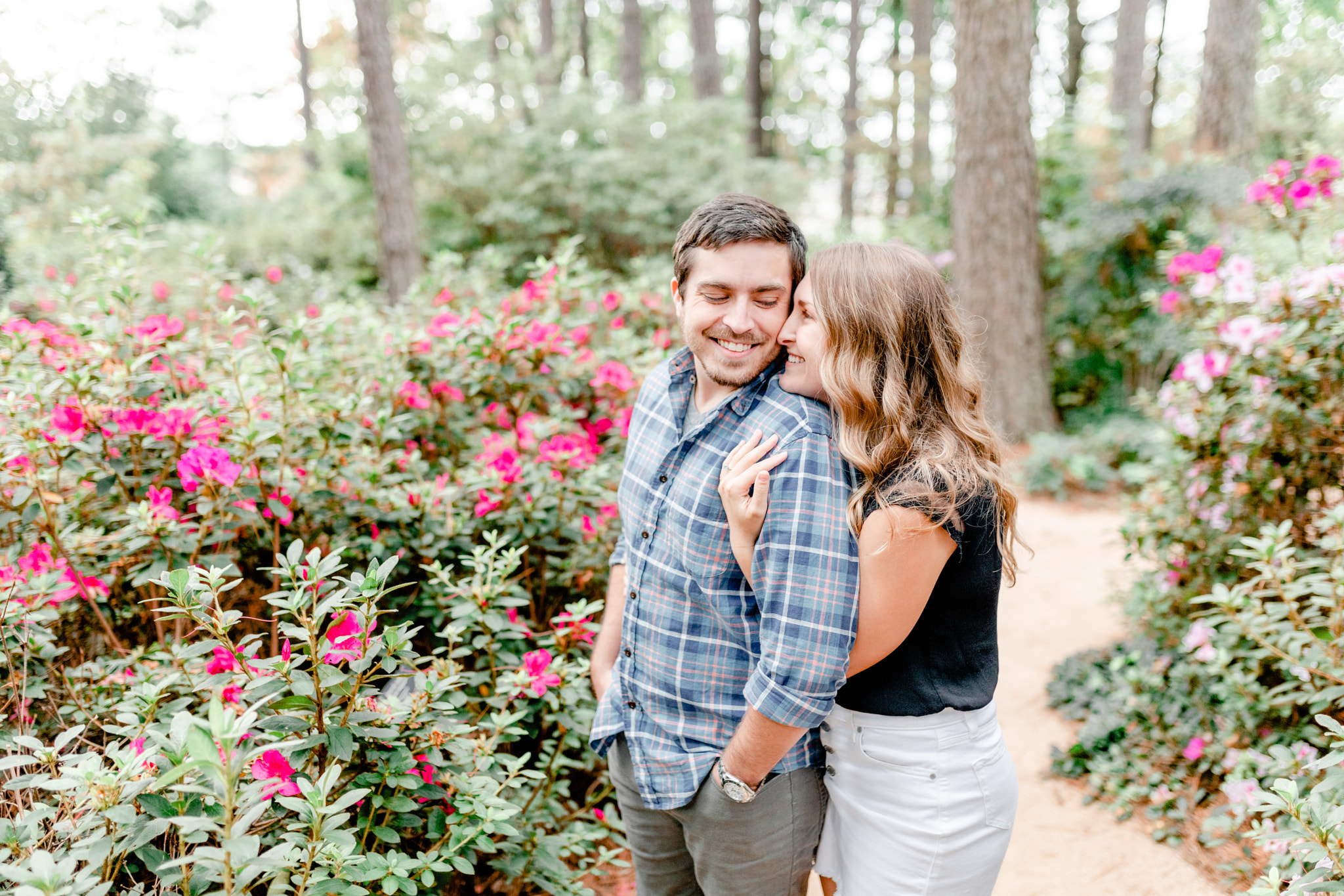 WRAL gardens engagement session