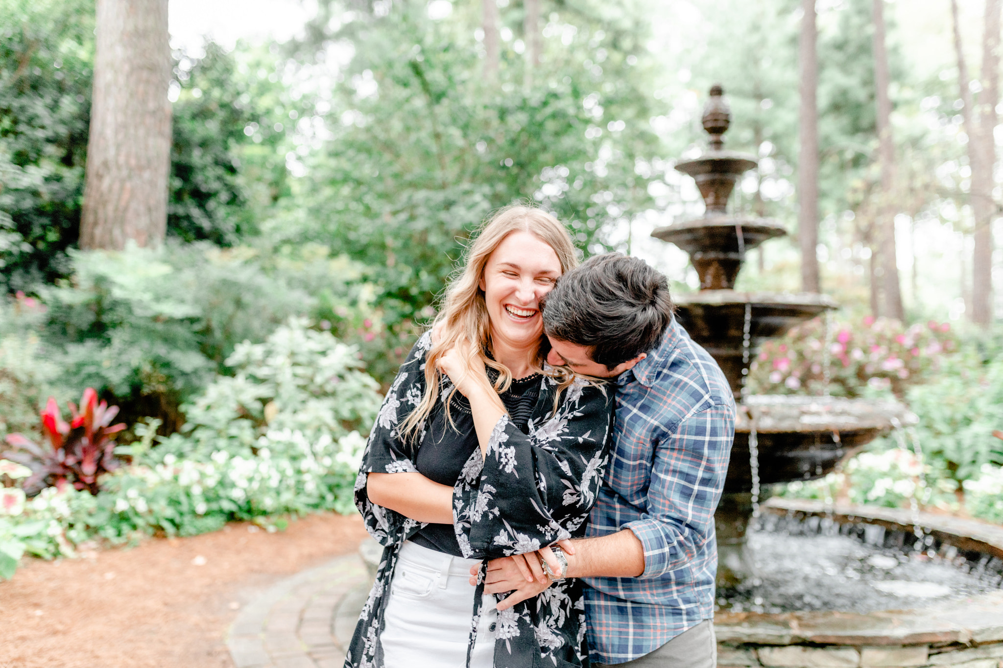 WRAL gardens engagement session