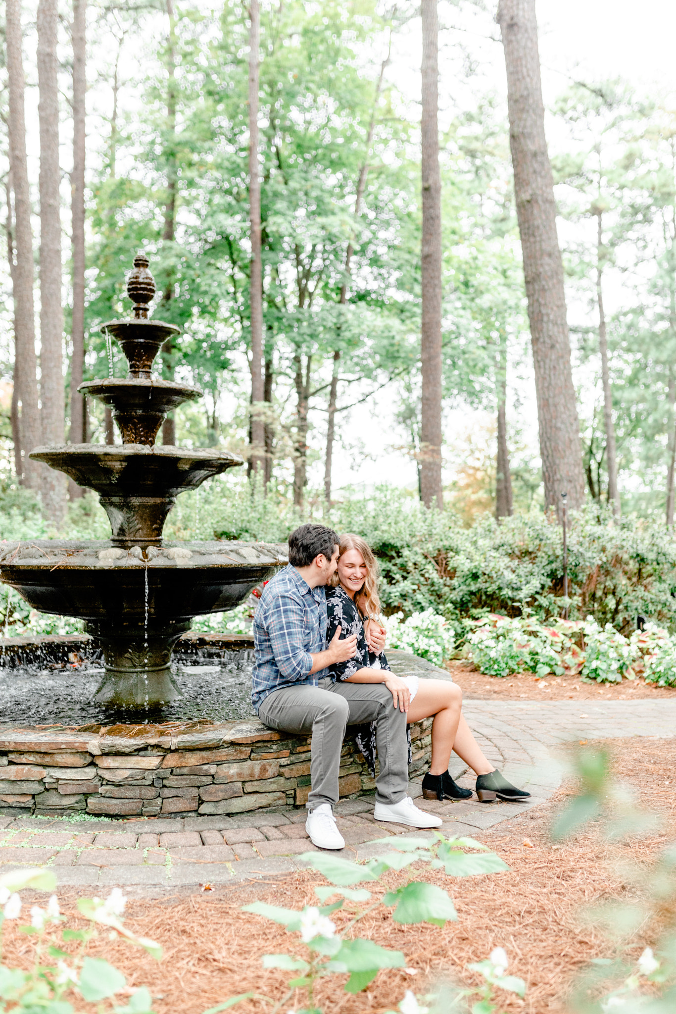 WRAL gardens engagement session