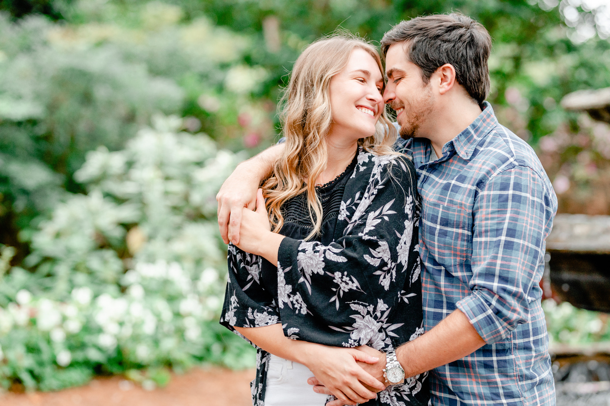 WRAL gardens engagement session