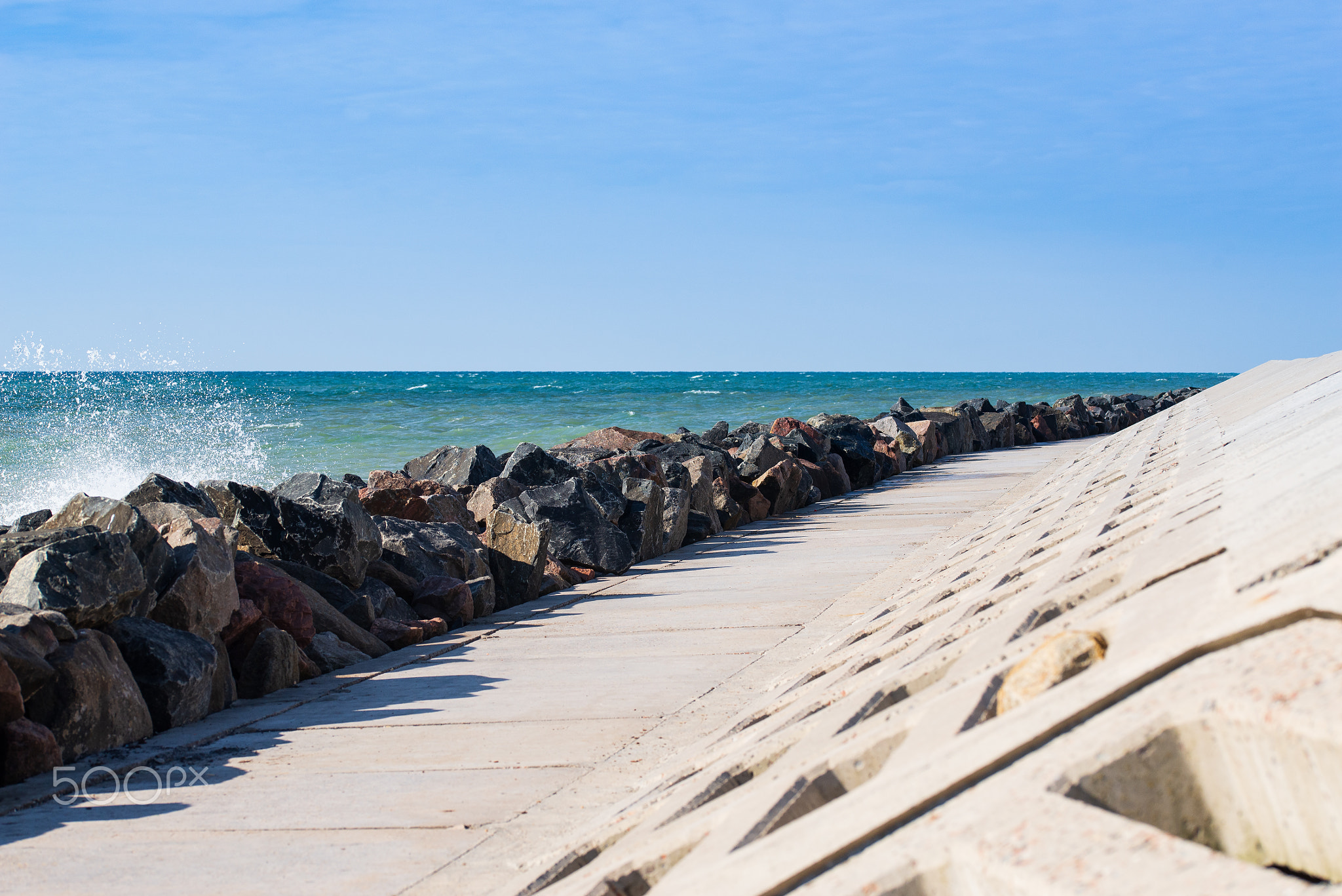 Protected seashore from destruction in the south of Ukraine