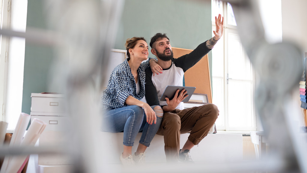 Mid adults couple planning with tablet indoors at home, relocation and by Jozef Polc on 500px.com