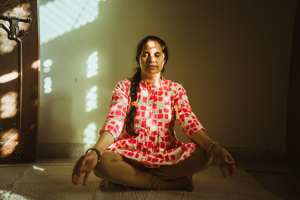 indian woman doing yoga and relaxing by ashvini sihra on 500px.com