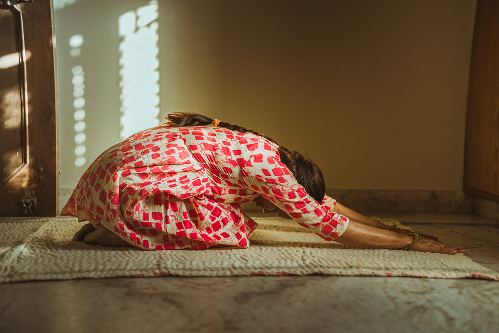 indian woman doing yoga and relaxing by ashvini sihra on 500px.com