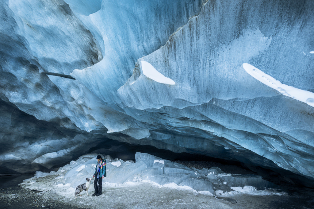 Glacier Ice cave dog hiking by Grzegorz Bukalski on 500px.com