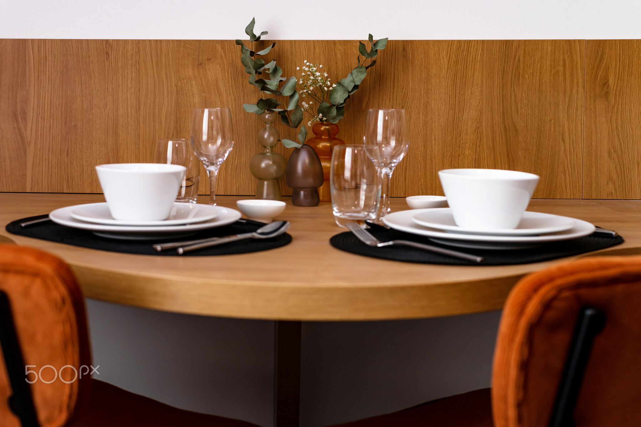 Modern interior of a small hotel room. Designer furniture. Minimalism.