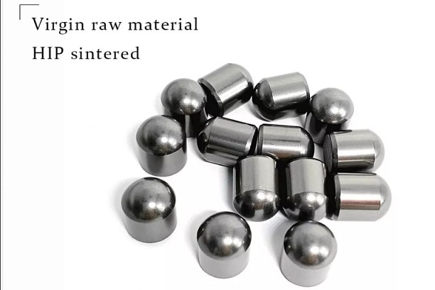 Tungsten carbide dome button.