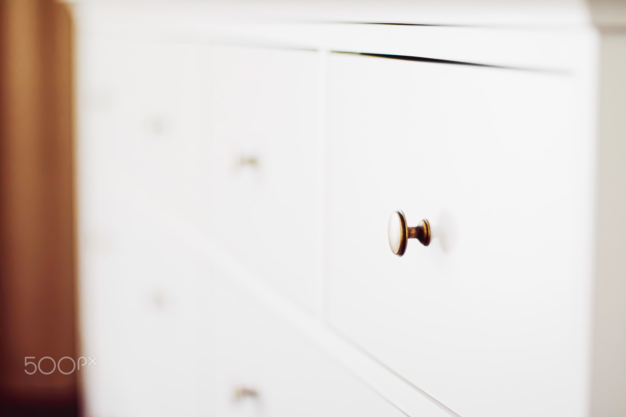 White dresser in bedroom, furniture and home decor