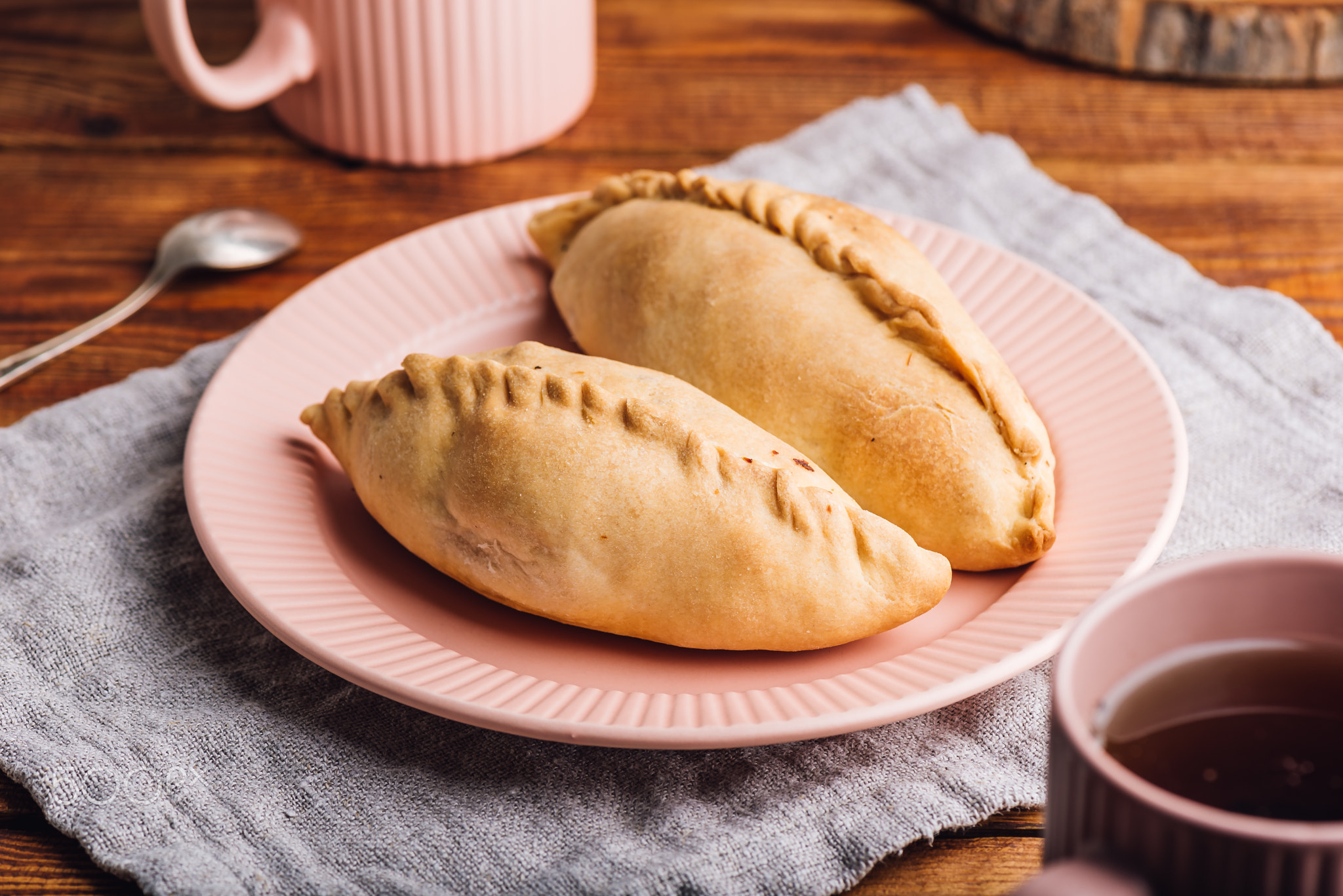 Oven Baked Cabbage Pies on Plate
