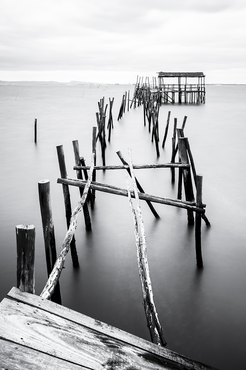 Old Wooden Fisherman's Docks at Carrasqueira, Portugal