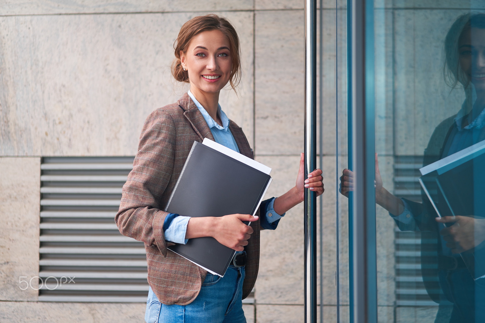 Businesswoman successful woman business person standing outdoor