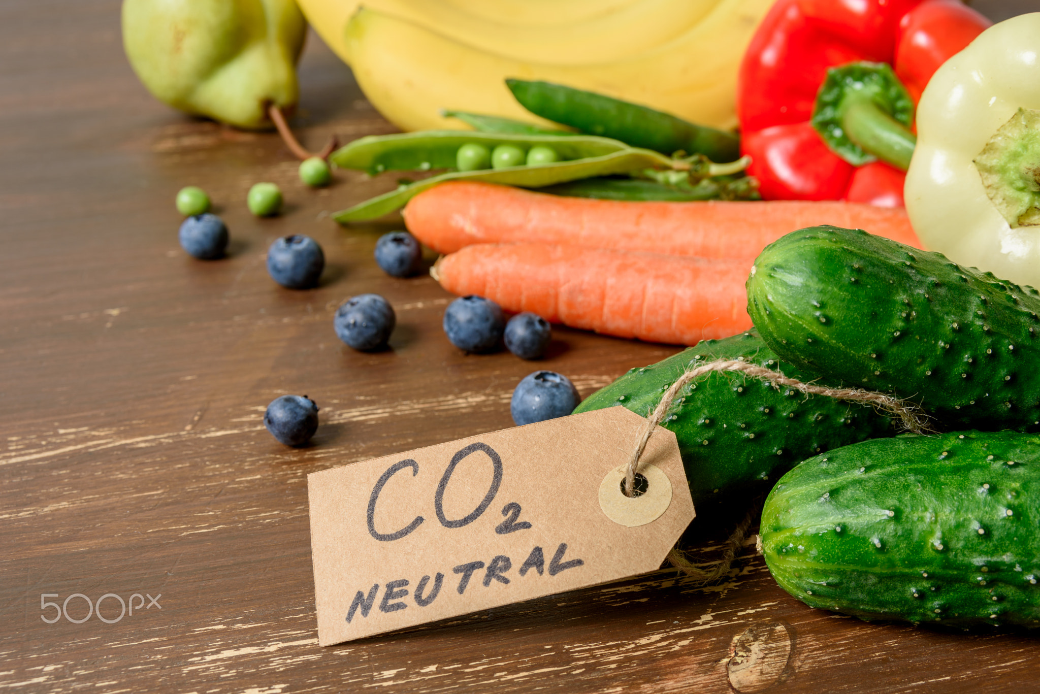 Local vegetables with carbon label