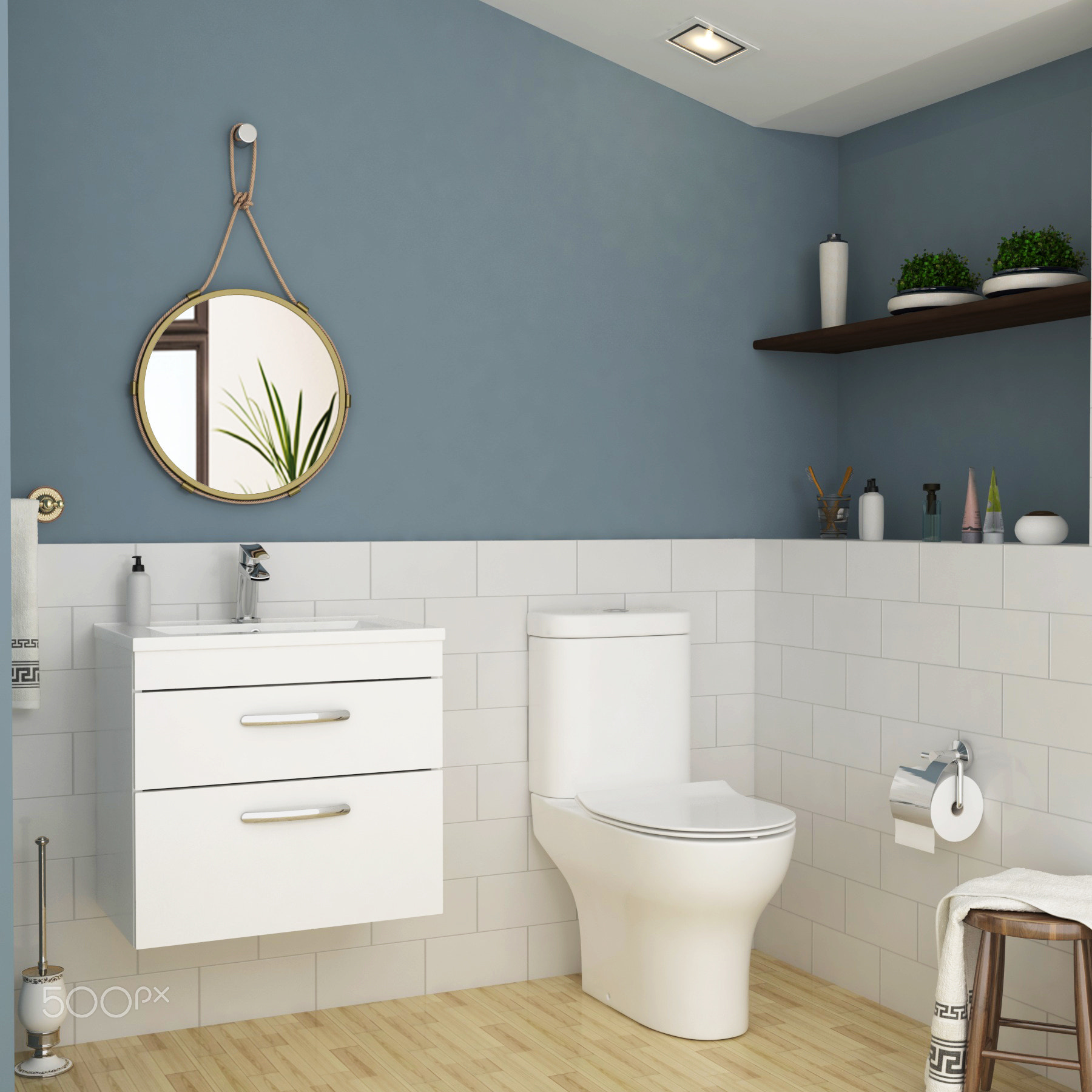 Close Coupled Back to Wall Toilet