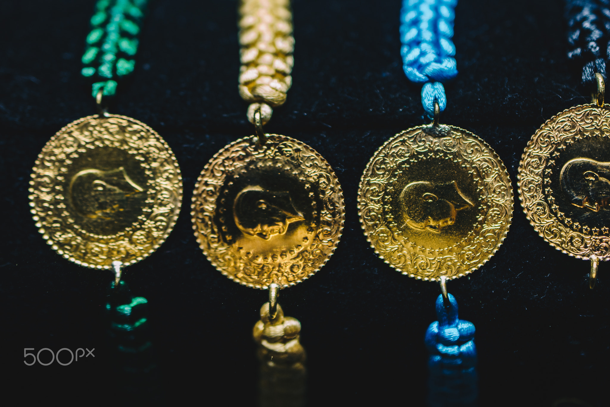 Turkish Gold Coins in view